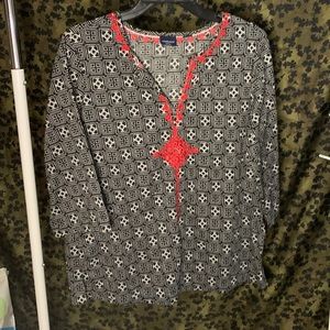 Westbound black and white tunic